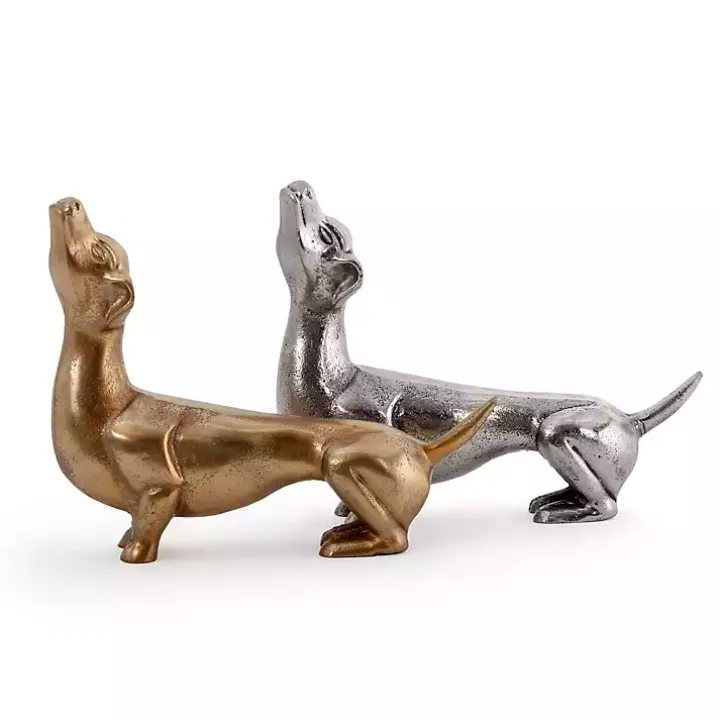 Gold Dachshund Figurine