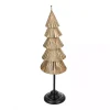 Gold Iron Christmas Tree on Black Base, 35 in.