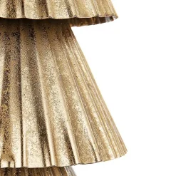 Gold Iron Christmas Tree on Black Base, 35 in.