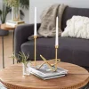 Gold Iron Taper Candle Holder