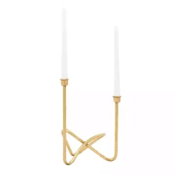 Gold Iron Taper Candle Holder