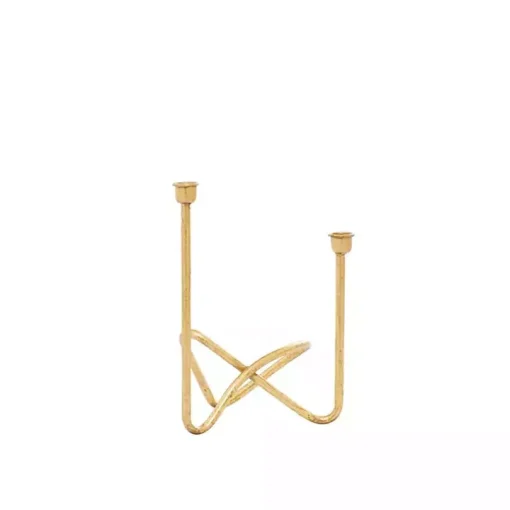 Gold Iron Taper Candle Holder
