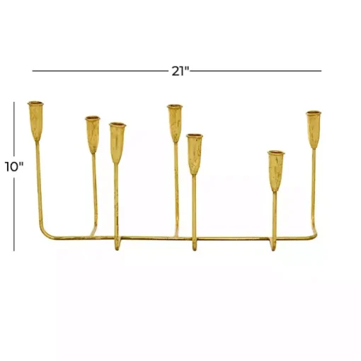 Gold Iron Taper Candle Holder
