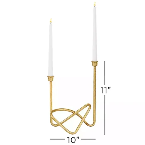 Gold Iron Taper Candle Holder