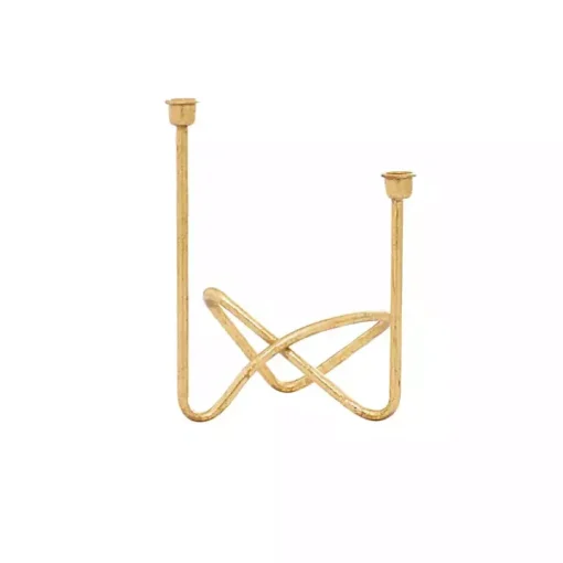 Gold Iron Taper Candle Holder