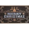 Gold Merry Christmas Rubber Doormat