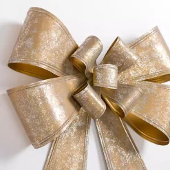 Gold Metal Bow Wall Plaque