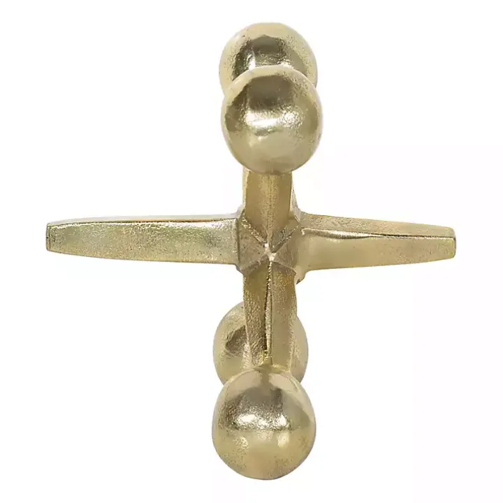 Gold Metal Jack Sculpture