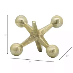 Gold Metal Jack Sculpture