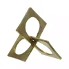 Gold Metal Linked Squares Sculpture