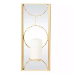 Gold Mirrored Geometric Sconce