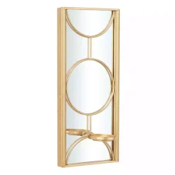 Gold Mirrored Geometric Sconce