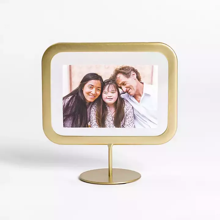 Gold Rectangular Floating Picture Frame Stand, 4x6