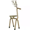 Gold Reindeer Pillar Candle Holder, 10 in.