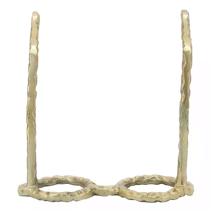 Gold Round Eye Glasses Sculpture