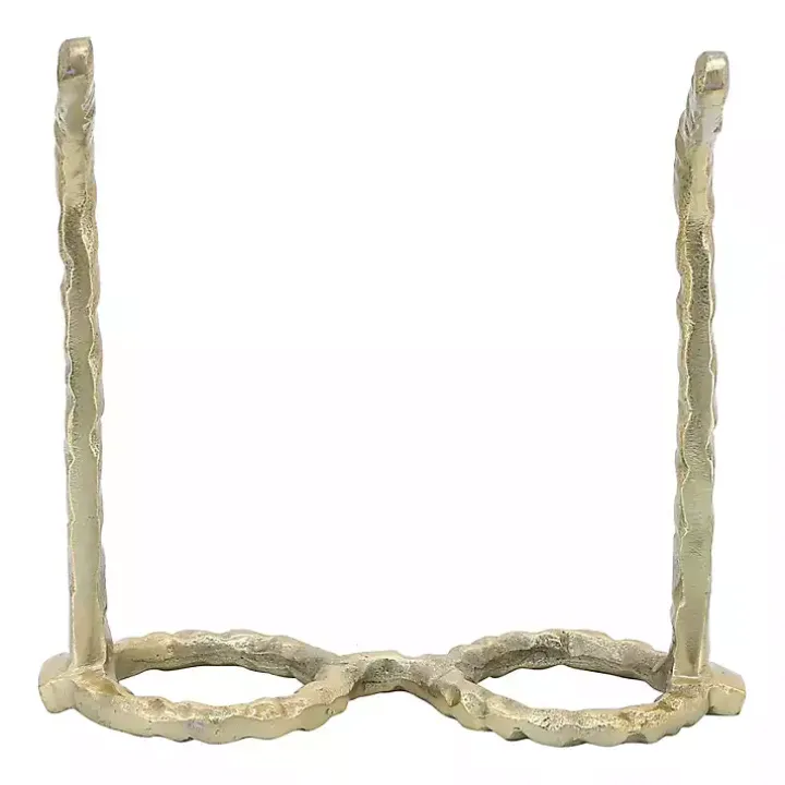 Gold Round Eye Glasses Sculpture