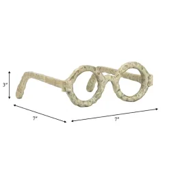 Gold Round Eye Glasses Sculpture