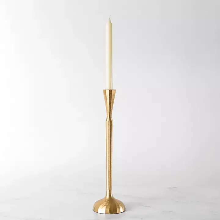 Gold Slim Taper Candle Holder, 16 in.