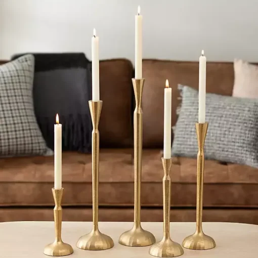 Gold Slim Taper Candle Holder, 12 in.