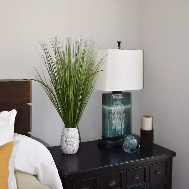 Grass Arrangement in Crackled Cream Pot