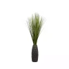 Grass Arrangement in Gunmetal Honeycomb Pot
