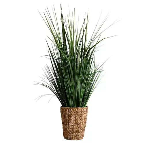 Grass Arrangement in Natural Woven Basket