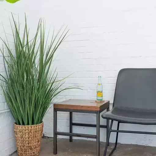 Grass Arrangement in Natural Woven Basket