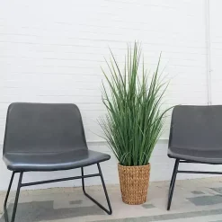 Grass Arrangement in Natural Woven Basket
