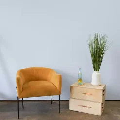 Grass Arrangement in Ringed White Pot, 32 in.