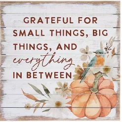 Grateful For All Things Wood Wall Plaque