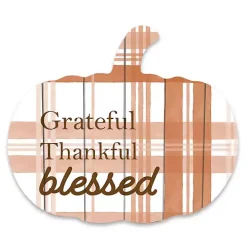 Grateful, Thankful, Blessed Wood Wall Plaque