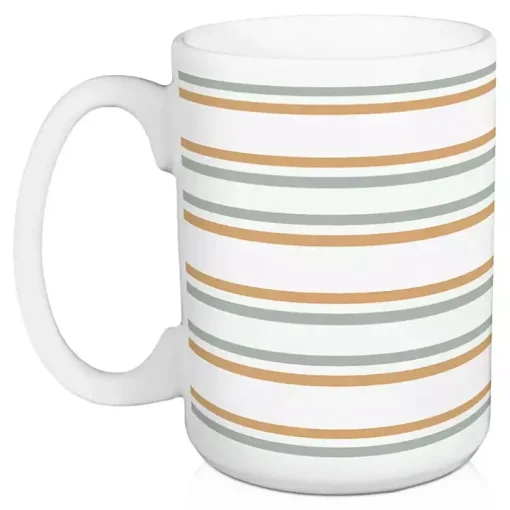 Grateful, Thankful, Blessed Striped Mugs, Set of 2