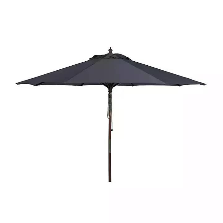 Gray 9 ft. Eucalyptus Outdoor Umbrella