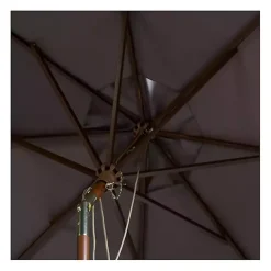 Gray 9 ft. Eucalyptus Outdoor Umbrella