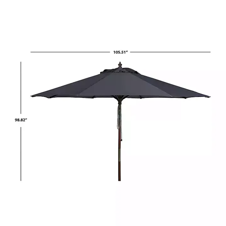 Gray 9 ft. Eucalyptus Outdoor Umbrella