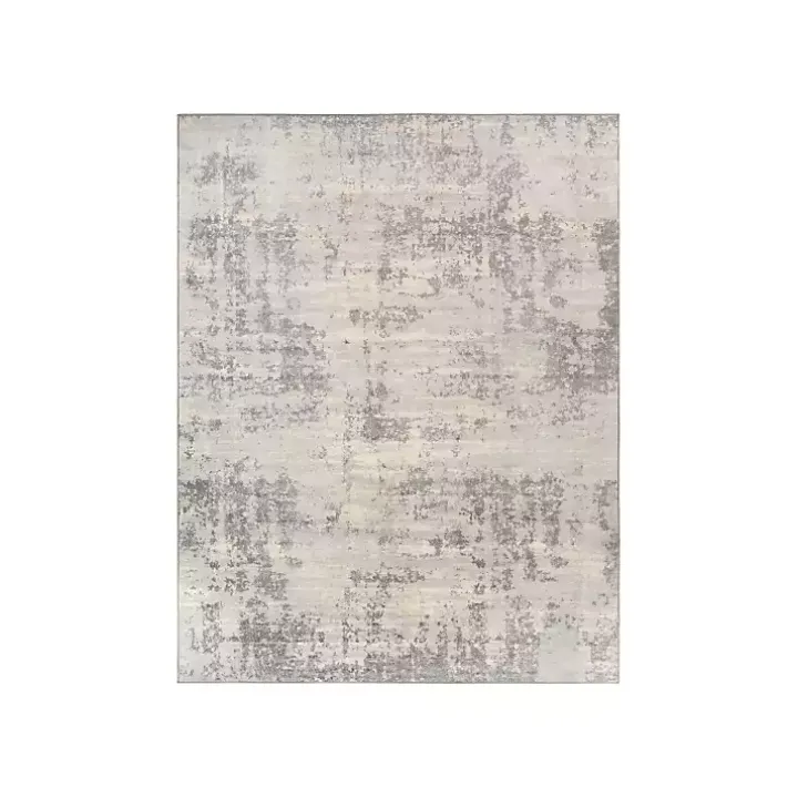 Gray Abstract Woven Area Rug, 6x9
