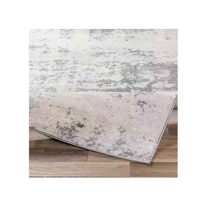 Gray Abstract Woven Area Rug, 6x9