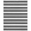 Gray and Black Striped Washable Area Rug, 5x8