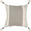 Gray and Ivory Color Block Pillow