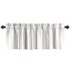 Gray and White Farmhouse Stripe Valance