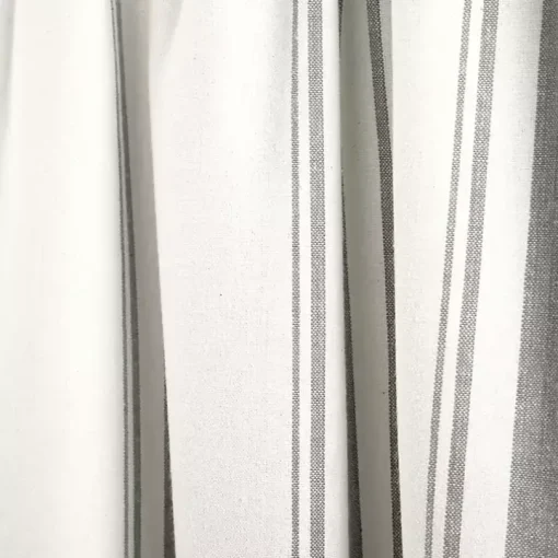 Gray and White Farmhouse Stripe Valance