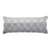 Gray and White Gradient Diamonds Lumbar Pillow