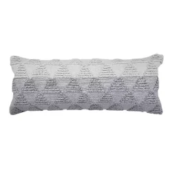 Gray and White Gradient Diamonds Lumbar Pillow