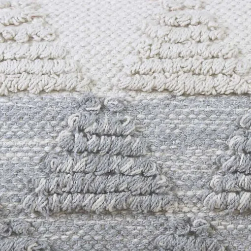 Gray and White Gradient Diamonds Lumbar Pillow