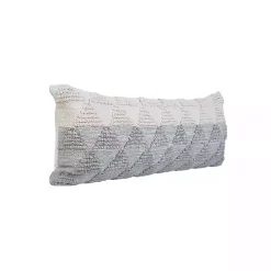Gray and White Gradient Diamonds Lumbar Pillow