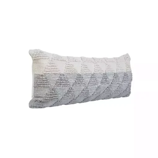 Gray and White Gradient Diamonds Lumbar Pillow
