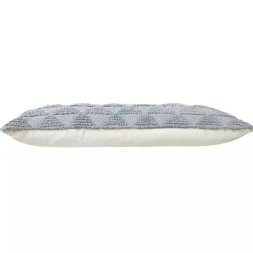 Gray and White Gradient Diamonds Lumbar Pillow