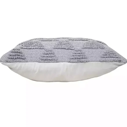 Gray and White Gradient Diamonds Throw Pillow