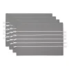 Gray and White Striped Placemats, Set of 4