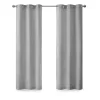 Gray Basketweave Curtain Panel Set, 84 in